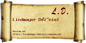 Lindmayer Dániel névjegykártya